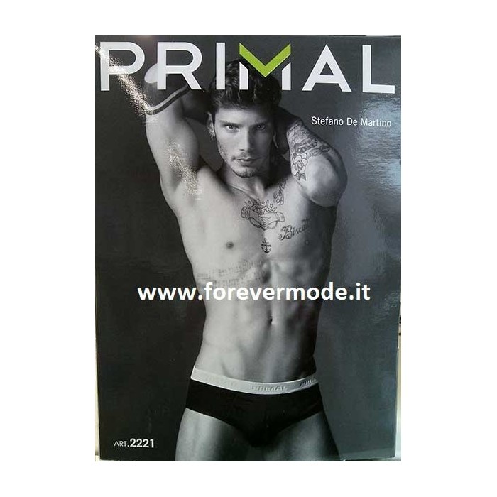 3 Slip uomo Primal tinta unita in cotone con elastico loggato