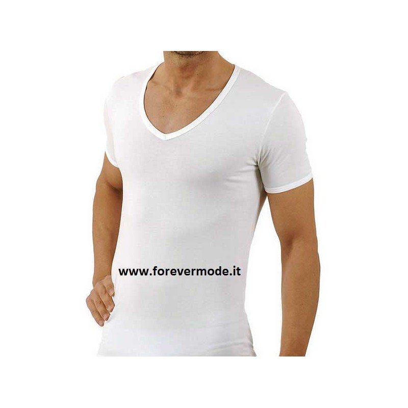 t shirt collo largo uomo