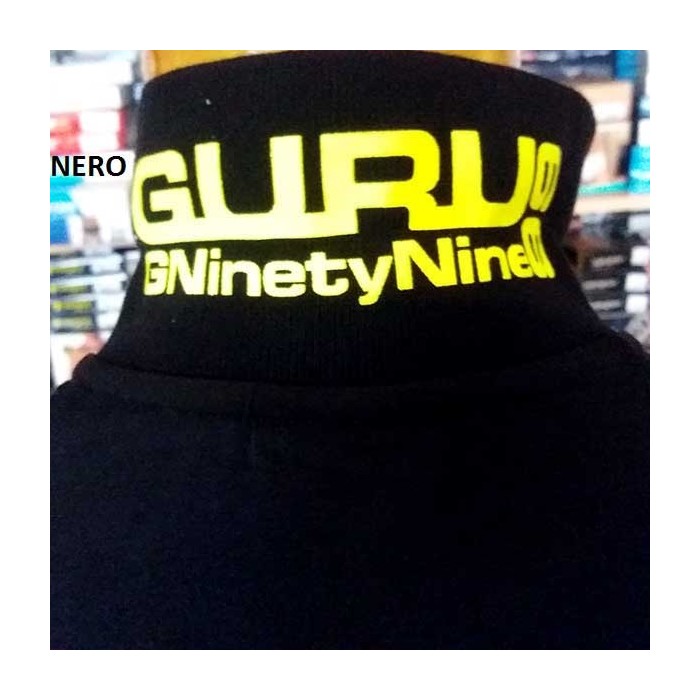 Polo uomo Guru con logo frontale e stampa sul collo fluo