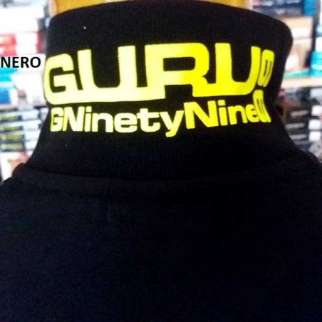 Polo uomo Guru con logo frontale e stampa sul collo fluo