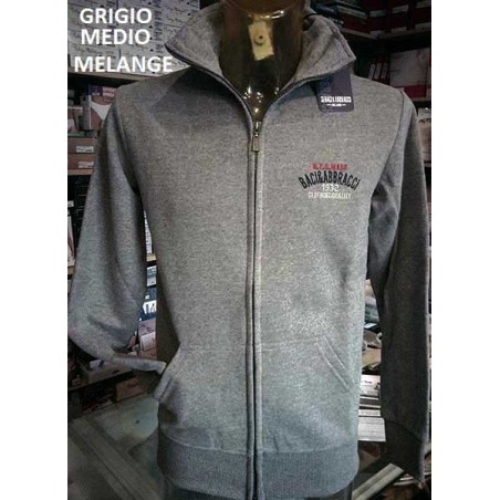 Felpa uomo Baci & Abbracci con piccolo logo ricamato e tasche