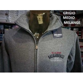 Felpa uomo Baci & Abbracci con piccolo logo ricamato e tasche 2