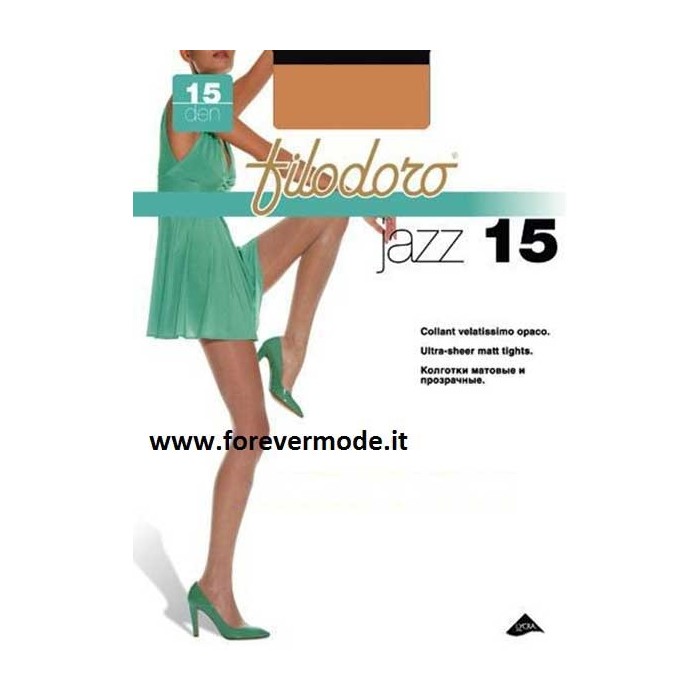 3 Collant donna Filodoro Jazz 15 tuttonudo corpino rinforzato