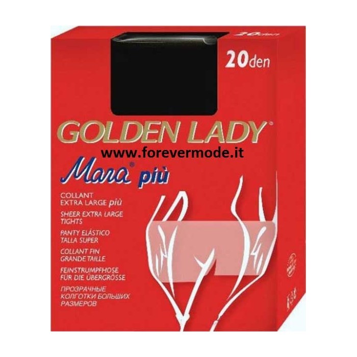 14 Collant donna Golden Lady Mara 20 XXL calibrate Extra Large in filanca