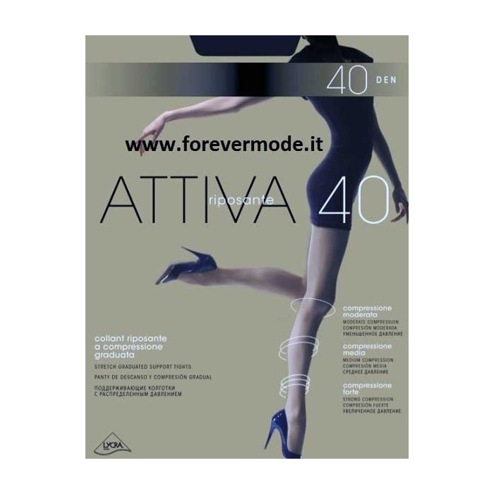 5 Collant donna Omsa 40den riposante a compressione graduata