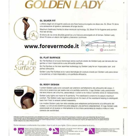 Collant donna GoldenLady My Secret 40 senza cuciture con corpino