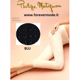 Leggings donna Matignon, motivo ricamato SanGallo, tasche dietro