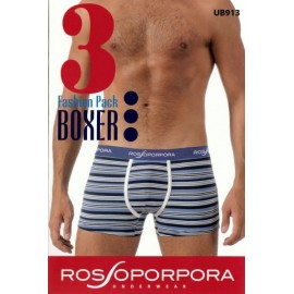3 Boxer uomo RossoPorpora in tre varianti con elastico loggato
