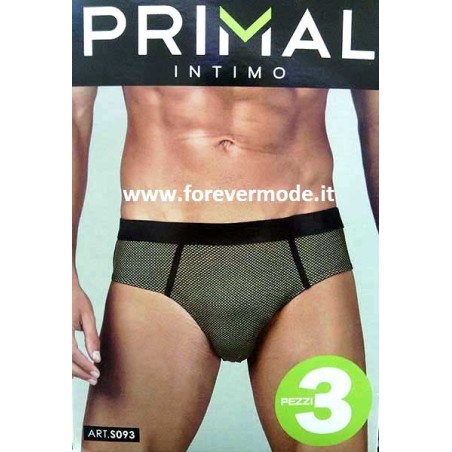 3 Slip uomo Primal in cotone cravatta fantasia con elastico loggato