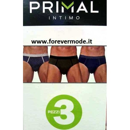 3 Slip uomo Primal in cotone cravatta fantasia con elastico loggato
