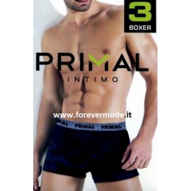 3 Boxer uomo Primal in cotone fantasia mimetica ed elastico logo