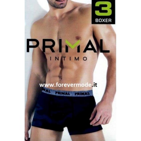 3 Boxer uomo Primal in cotone fantasia mimetica ed elastico logo