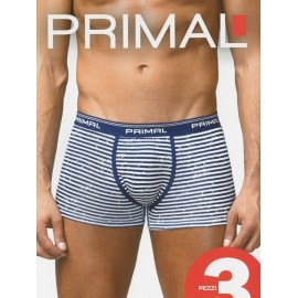 3 Boxer uomo Primal in cotone elasticizzato fantasia con elastico logato 2