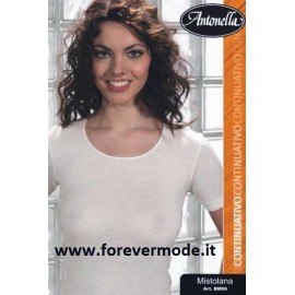 Maglia donna Antonella misto lana con profili raso elasticizzato