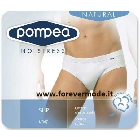 Slip uomo Pompea in cotone a vita bassa con elastico infilato