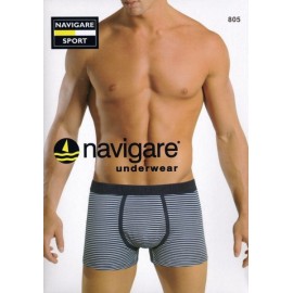 3 Boxer uomo Navigare in cotone con motivo a righe tinto in filo