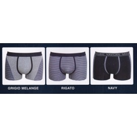3 Boxer uomo Navigare in cotone con motivo a righe tinto in filo 2
