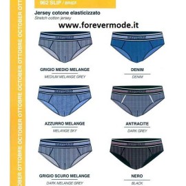 3 Slip uomo Navigare in cotone a righe fini con elastico loggato