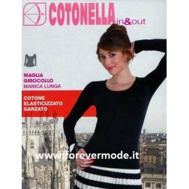 Maglia donna Cotonella a girocollo in puro cotone esternabile