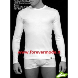 3 T-Shirt uomo Fragi Ever manica lunga a girocollo in cotone caldo invernale