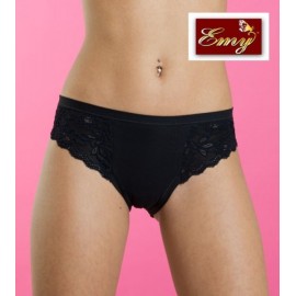 3 Slip donna Emy in morbido cotone modal con inserti in pizzo