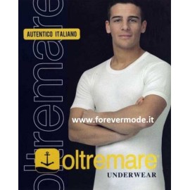 4 T-shirt uomo Oltremare manica corta a girocollo con cotone sulla pelle e lana fuori 2