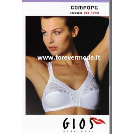 Reggiseno donna Gios senza ferretto in microfibra con coppe e spalline foderate