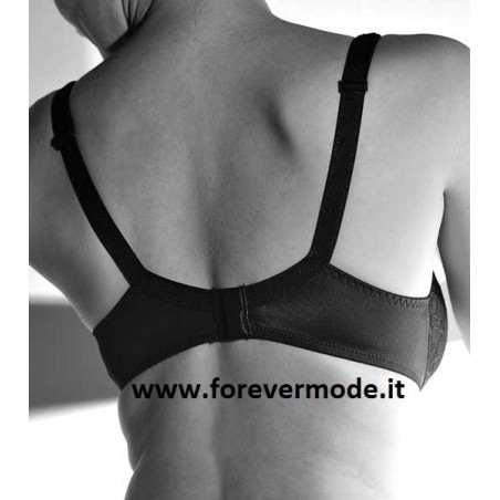 Reggiseno donna Gios con ferretto e non imbottito in microfibra e pizzo