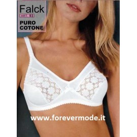 2 Reggiseni donna Sielei Falk classici in cotone  con inserti pizzo sangallo