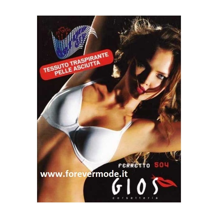 Reggiseno donna Gios con ferretto in microfibra traspirante senza imbottitura