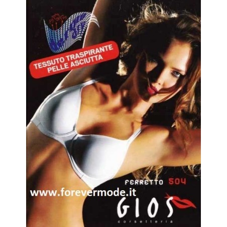 Reggiseno donna Gios con ferretto in microfibra traspirante senza imbottitura