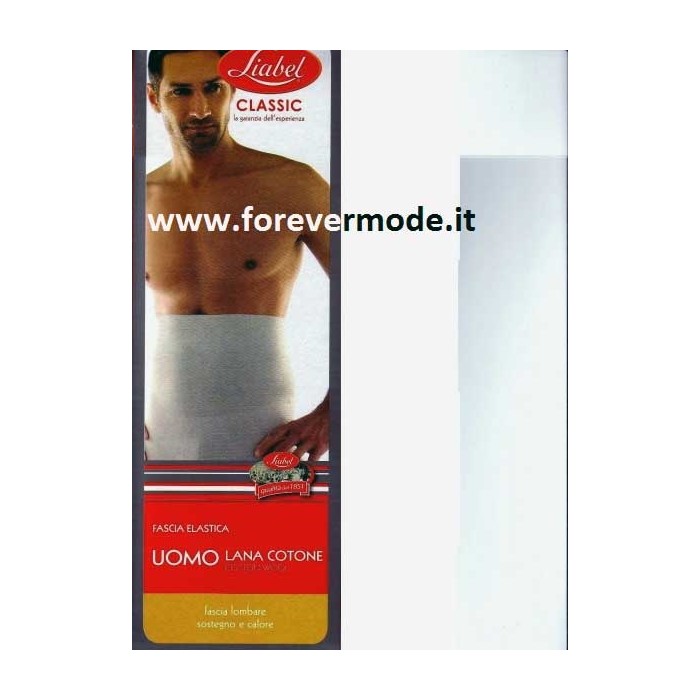Pancera fascia elastica Liabel unisex, lana cotone invernale