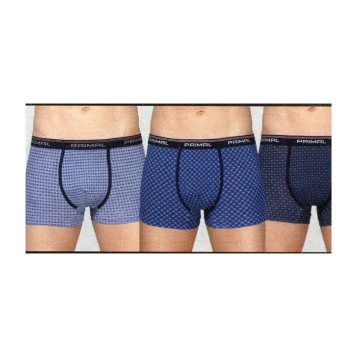 3 Boxer uomo Primal in cotone a pois con elastico loggato