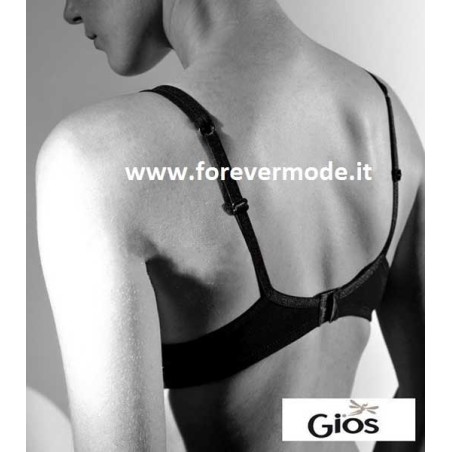 Reggiseno donna Gios in cotone senza ferretto con rinforzo laterale e coppe doppiate