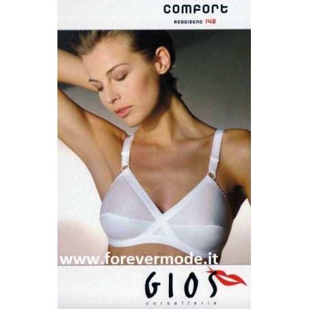 Reggiseno donna Gios incrociato in cotone elasticizzato con coppe doppiate