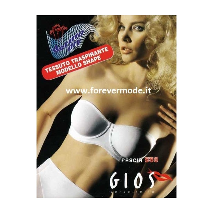 Reggiseno donna Gios fascia con ferretto non imbottito in microfibra traspirante