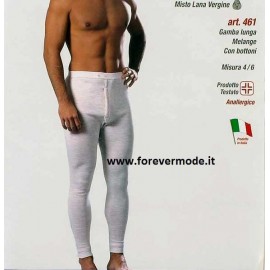 3 Slip mutande uomo Leable con gamba lunga in caldo misto lana melange