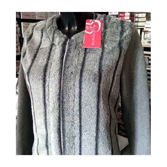 Felpa donna Baci & Abbracci con pelliccia, maniche in felpa