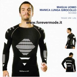 Maglia uomo Move Sportswear manica lunga in tessuto tecnico