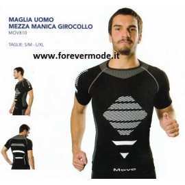 Maglia uomo Move Sportswear manica corta in tessuto tecnico