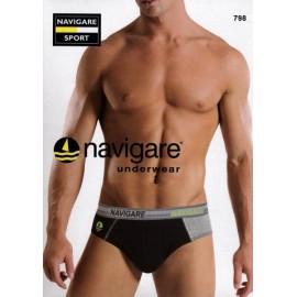 3 Slip uomo Navigare in cotone bicolore con elastico loggato