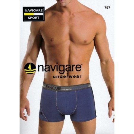 3 Boxer uomo Navigare in cotone con bande ed elastico logato