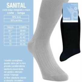 6 Paia di Calze uomo Prisco corte Sanitarie in misto lana a costa larga 2