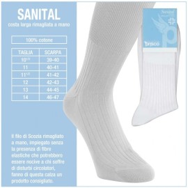 6 Paia di Calze uomo Prisco corte Sanitarie in cotone a costa larga 2