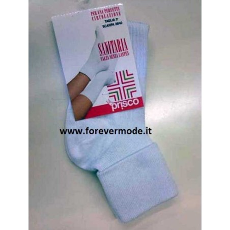 3 Paia di Calze donna Prisco corte in cotone senza elastico della linea Sanitaria