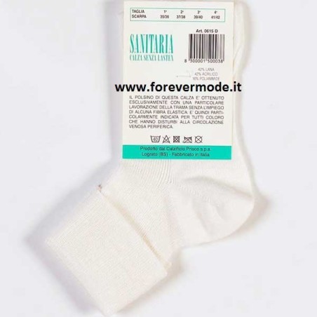 3 Paia di Calze donna Prisco corte in lana senza elastico della linea Sanitaria