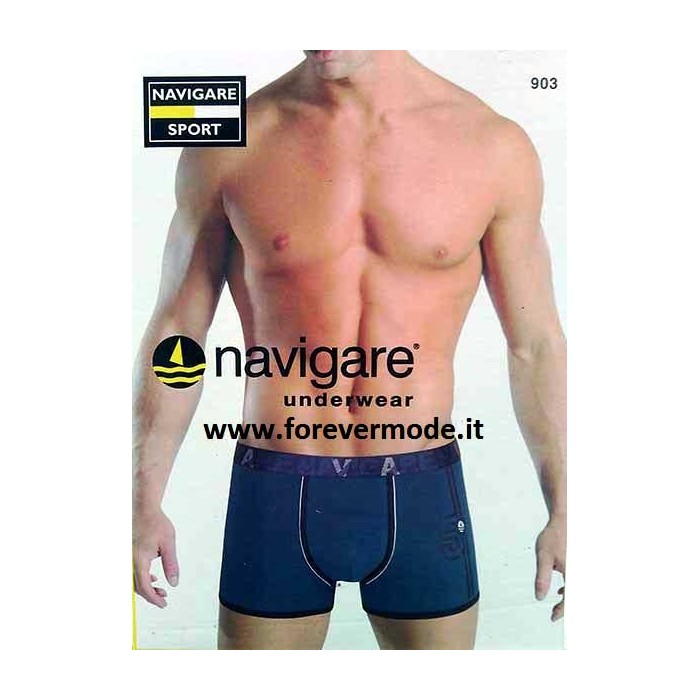 3 Boxer uomo Navigare in cotone con elastico logato e bande