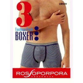 3 Boxer uomo RossoPorpora in tre varianti con elastico loggato