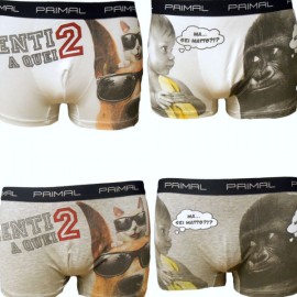 2 Boxer da uomo Primal in cotone elasticizzato fantasia con elastico loggato 2