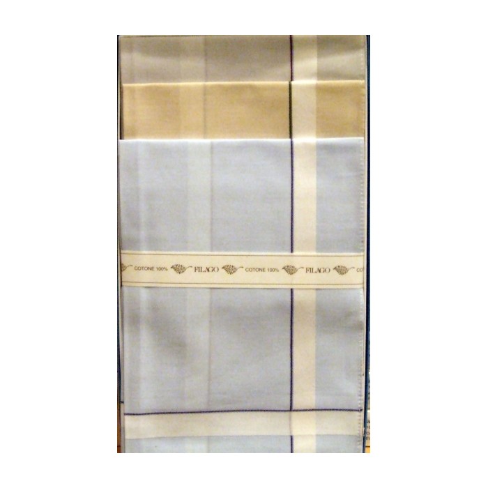 Fazzoletti uomo K2 tinta unita con righe vicino ai bordi